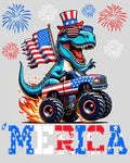 Patriotic Dino Truck